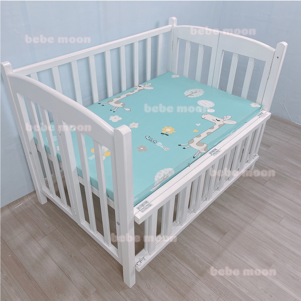 Đệm Cũi Cho Bé Chất Liệu Bông Ép Tự Nhiên Vỏ Đệm dày dặn Cao Cấp Cho Bé BeBe Moon