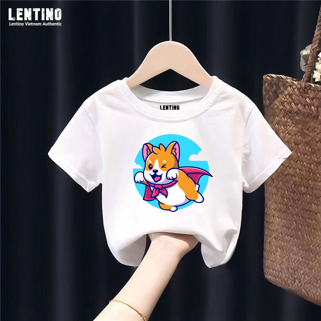 Áo cho bé cổ tròn màu trắng cực đẹp hợp thời trang aophong.me dog fly