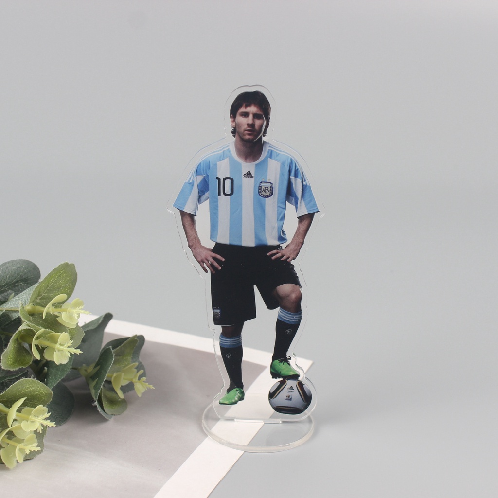 Giá Đỡ Bằng Acrylic Hình Cầu Thủ Messi Cristiano Ronaldo Mbappe Cho Người Hâm Mộ Xe Hơi