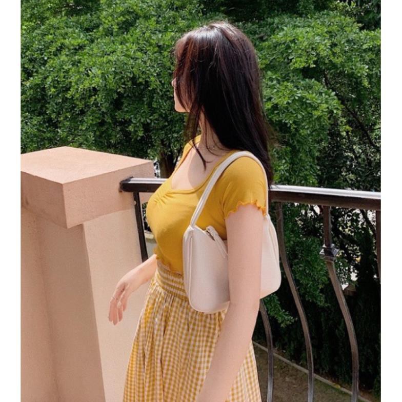 Set Váy Nữ, Set áo thun mix chân váy caro xoè hàng Qc loại 1 | BigBuy360 - bigbuy360.vn