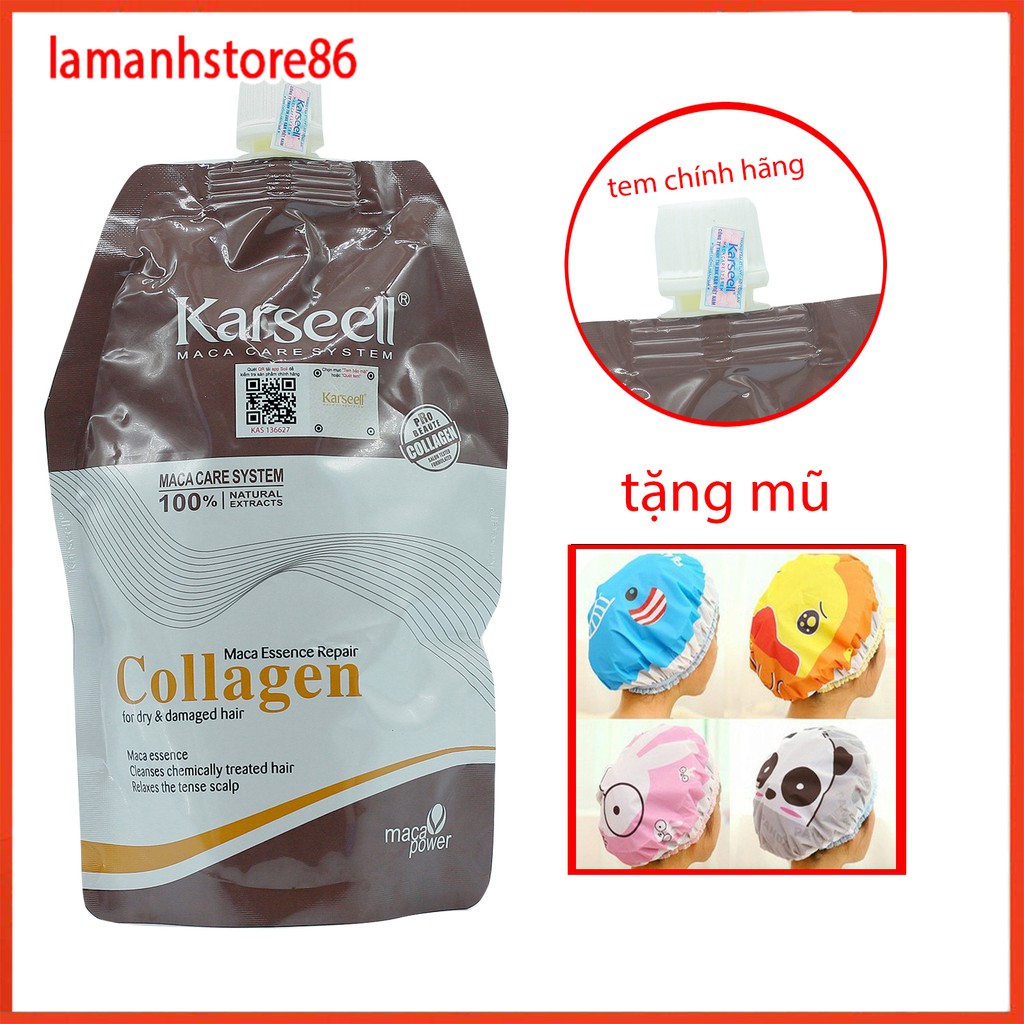 Ủ TÓC - KEM HẤP TÓC KARSEELL MACA - CHÍNH HÃNG - TÚI 500ML - HŨ 500ML SIÊU PHỤC HỒI TÓC KHÔ SƠ.