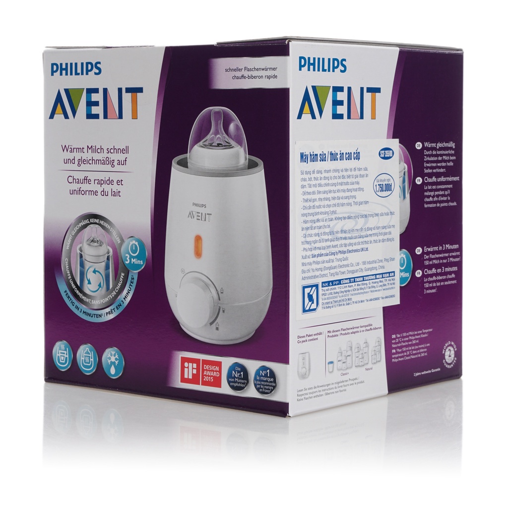 [CHÍNH HÃNG] Máy hâm sữa và thức ăn siêu tốc Philips Avent SCF355.07