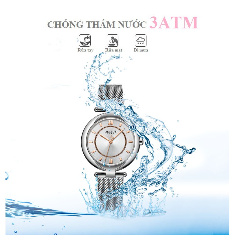 Đồng hồ nữ Julius Star Hàn Quốc JS-028 kính saphire