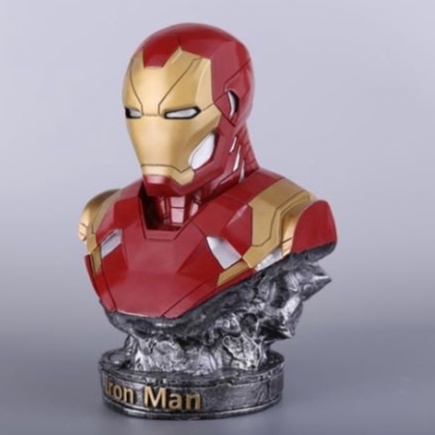 Mô hình Iron Man tượng bán thân Tony Stark MK46, 18cm