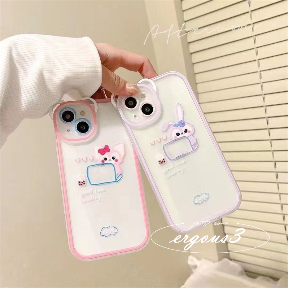 Ốp Điện Thoại Mềm Họa Tiết Gấu StellaLou Linabel Sáng Tạo Cho iPhone 14 13 12 11 Pro Max SE2020 X XR Xs Max 7 8 6 6s Plus