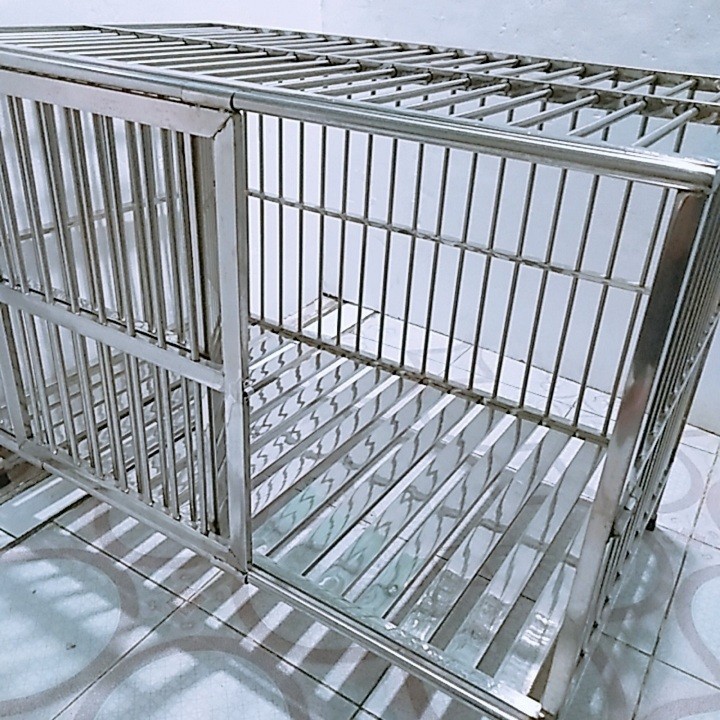 Chuồng Chó Inox Cao Cấp 100x60x75cm - CC0610I