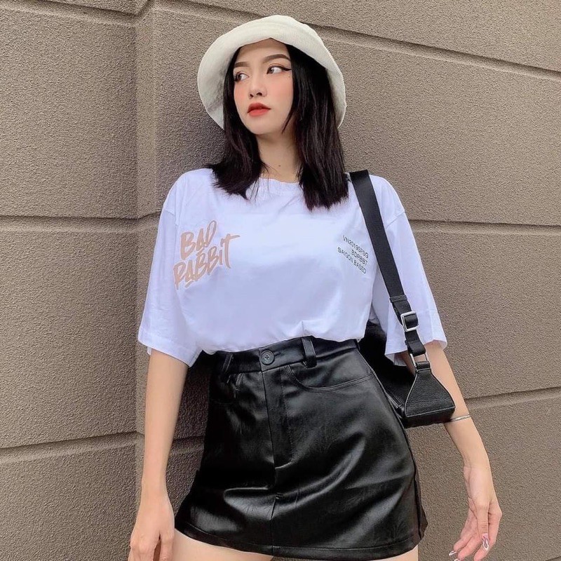 [Mã SKAMSALE06 giảm 10% tối đa 100K đơn 150K] Áo thun unisex from rộng cổ tròn tay lỡ freesize 38-70kg Thỏ rabit | BigBuy360 - bigbuy360.vn