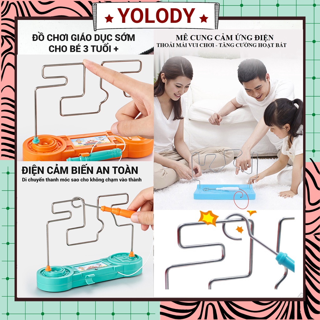 Đồ chơi mê cung cảm ứng điện Yolody tăng phản xạ và an toàn cho bé