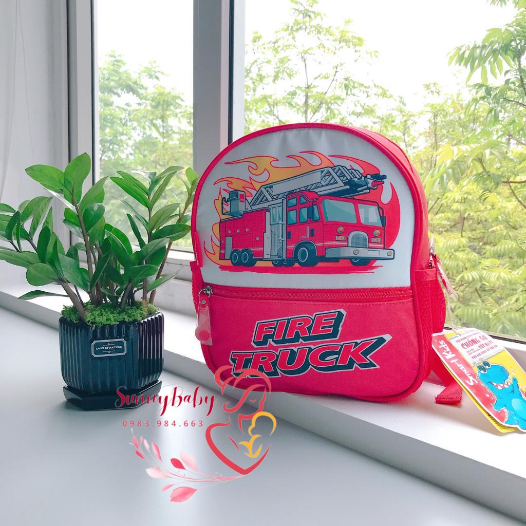 Balo Mẫu Giáo - Balo Chống Gù SMART KID Siêu Nhẹ Mẫu Xe Cứu Hỏa- Túi Đi Học Hàng Chính Hãng