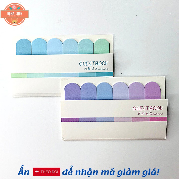 Giấy note🍁BOOKMARK🍁 ghi chú nhiều màu đánh dấu sách dễ thương