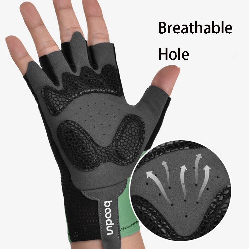 Đôi Găng Tay Hở Ngón Chống Trượt Chống Sốc Khi Đi Xe Đạp