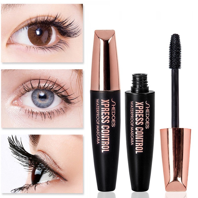 Mascara Vibely chống nước làm dài và dày mi sợi lụa 4D màu đen