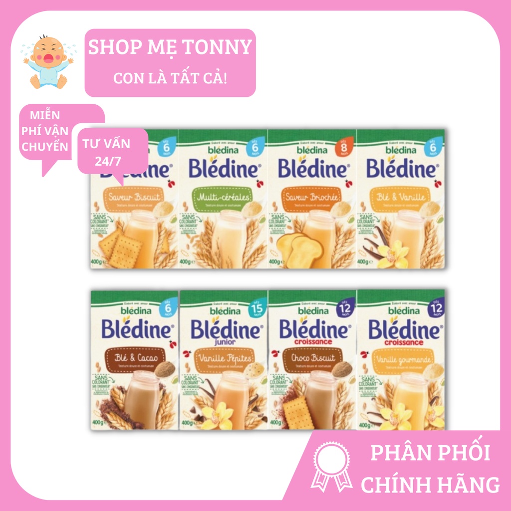 Bột lắc sữa Bledina mẫu mới nhất cho bé từ 4 tháng tuổi, nhiều vị