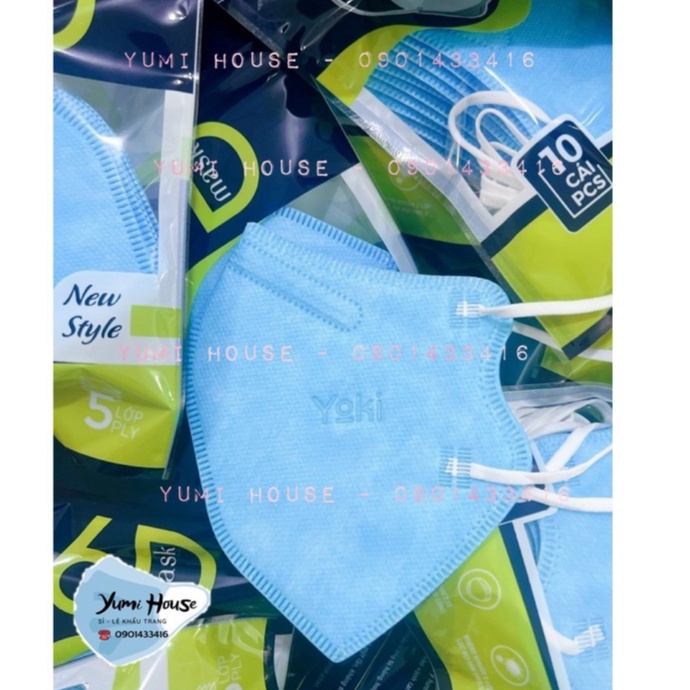 [THÙNG 500 CÁI 6D YOKI] Khẩu Trang 6D(N99+) Yoki, 5 Lớp Lọc Mịn 2.5PM, Kháng Khuẩn Công Ty Yoki Sản Xuất