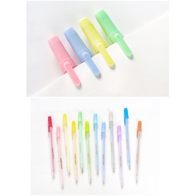 Set 12 Bút Mực Gel Ngòi 0.5mm Màu Sắc Thời Trang C6282