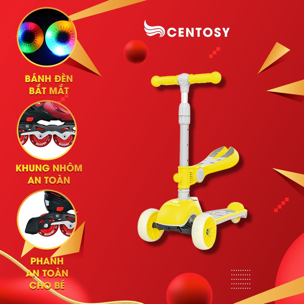 Xe Scooter Centosy Giá Rẻ - Centosy Centosy S8 - In Hình Phong Cách, Bánh Phát Sáng