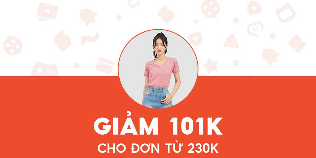 - Gumac - Giảm 101K cho Áo thun gân phối bo ATC06020