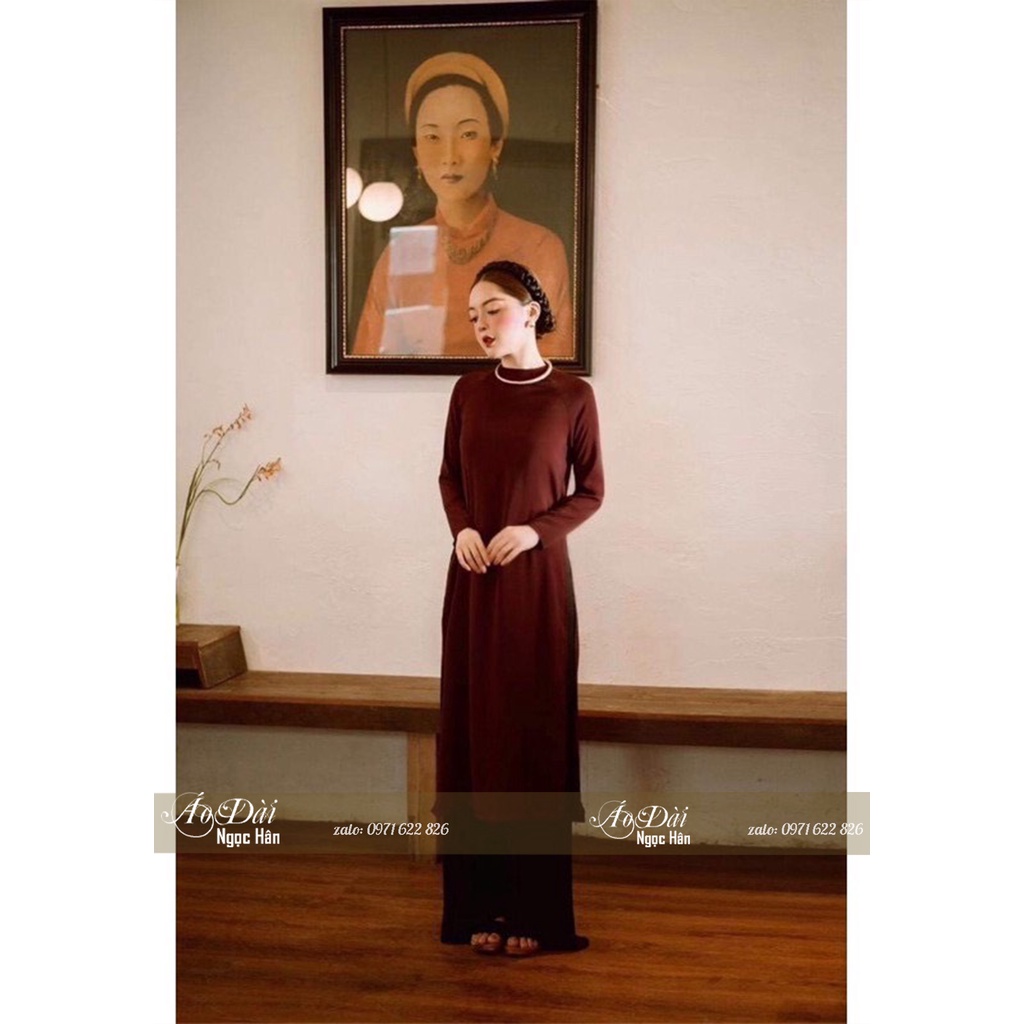 Áo Dài Nữ Xưa Dáng Suông Feather A10