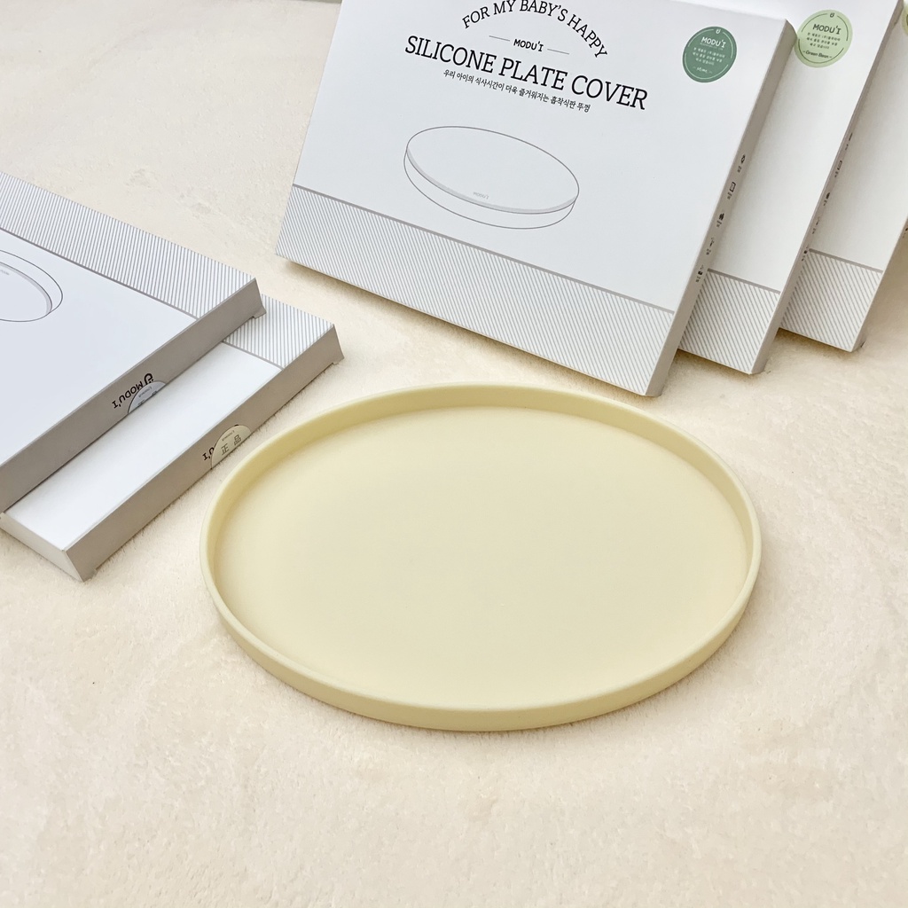Nắp khay ăn dặm silicon cao cấp chính hãng Bluemama Hàn Quốc Silicon Plate Cover