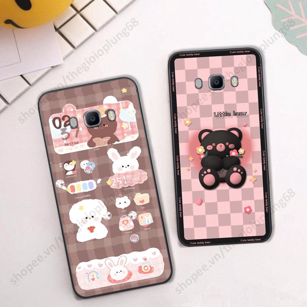 Ốp lưng Samsung J5 / J7 2016 / J510 J710 in hình little bear, mèo đen, gấu thỏ siêu đáng yêu
