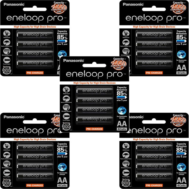 PIN PANASONIC ENELOOP SẠC AA 2550MAH VỈ 4 VIÊN,