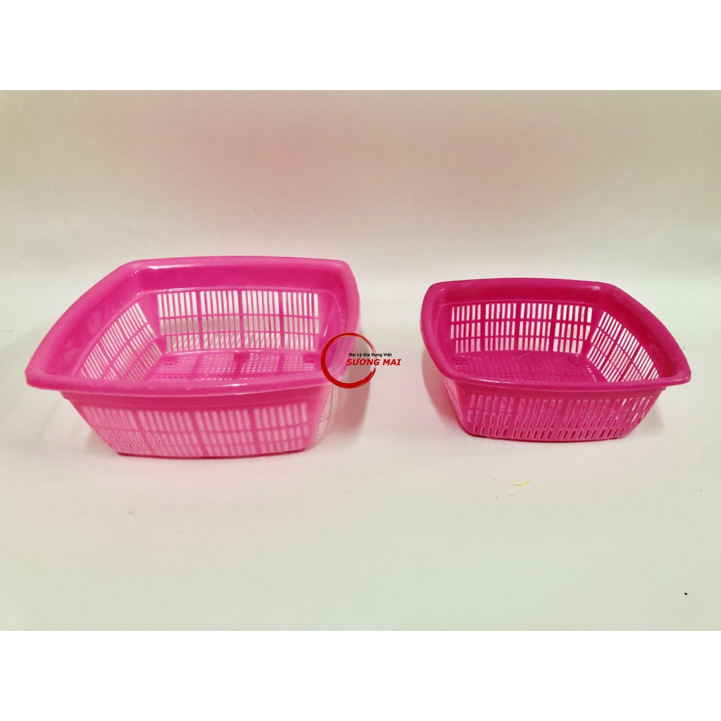 [Giá Sỉ] Rổ Nhựa Vuông Nhỏ Mini Rổ Mùi Vuông 15cm 18cm Chọn Màu