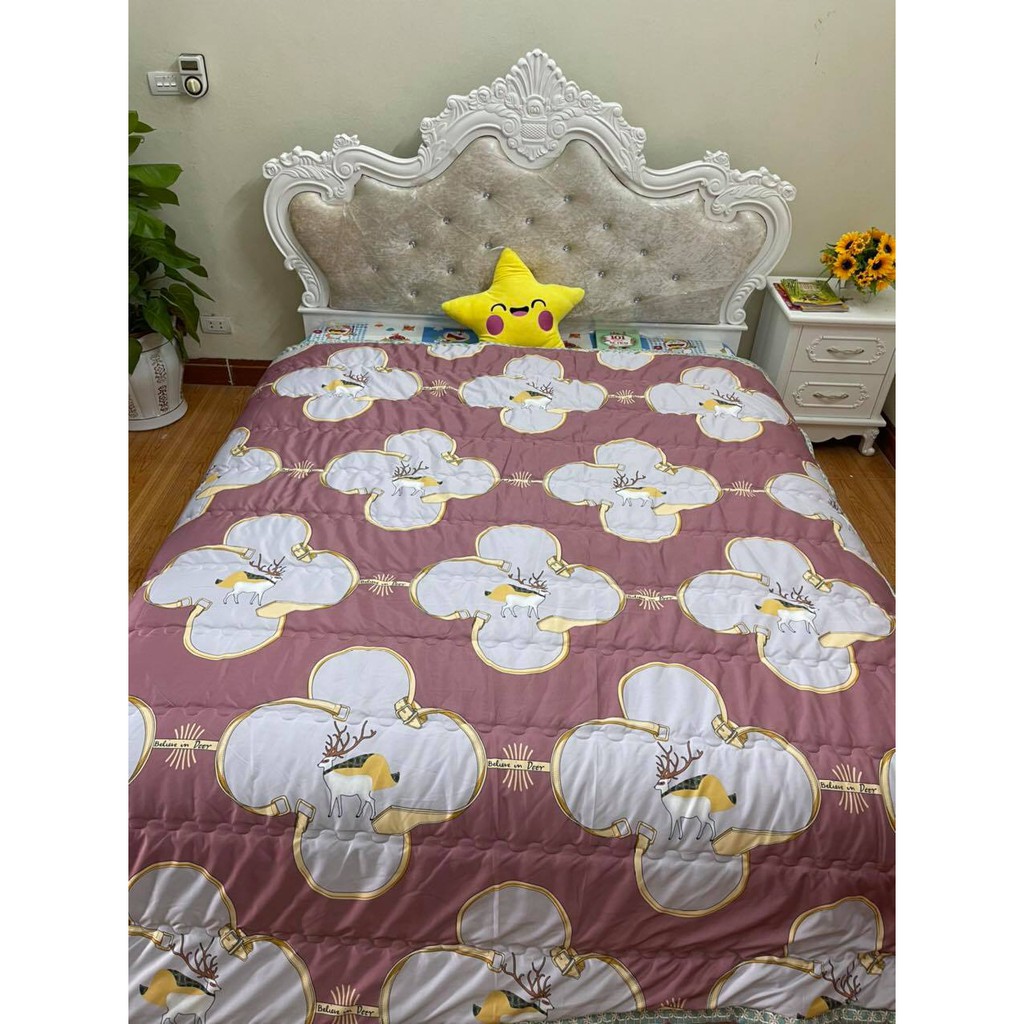 [RẺ VÔ ĐỊCH] SET LỤA THÁI 5 MÓN NHẬP KHẨU - có bán riêng chăn 2.2M