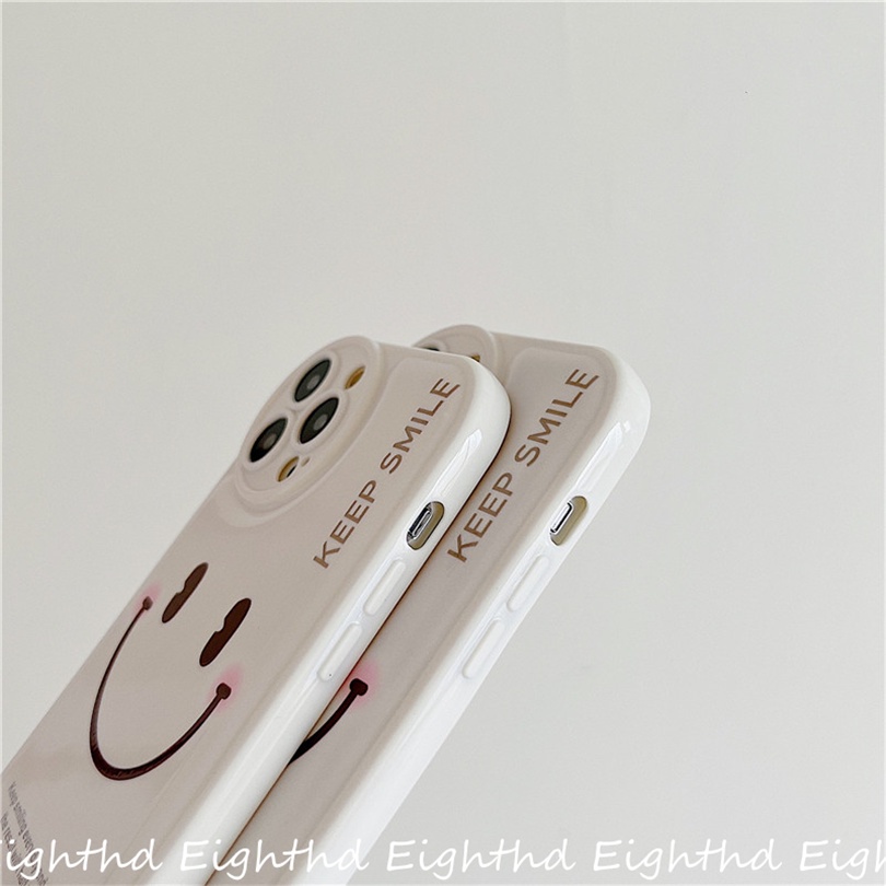 Ốp Điện Thoại Silicon Họa Tiết Mặt Cười Đơn Giản Chống Sốc Cho iPhone 13 12 11 Pro Max X XR Xs Max 7 8 Plus SE 2020