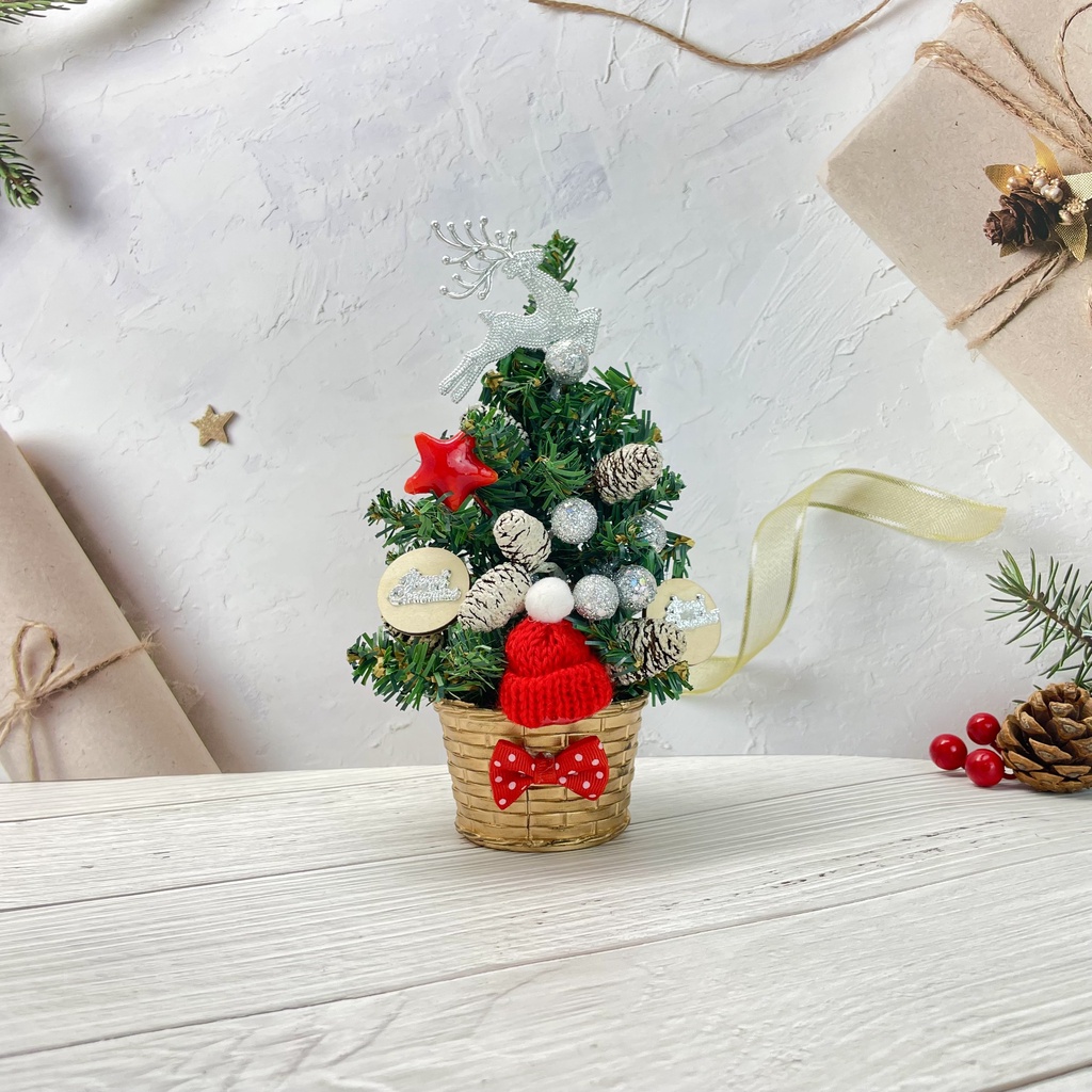 Cây Thông Nhí 20CM TNM03 Để Bàn Trang Trí Giáng Sinh