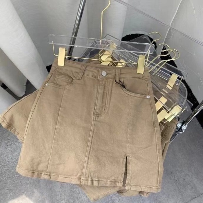 Chân váy jean Lưng Cao Phong Cách Retro Thời Trang Mùa Hè Cho Nữ