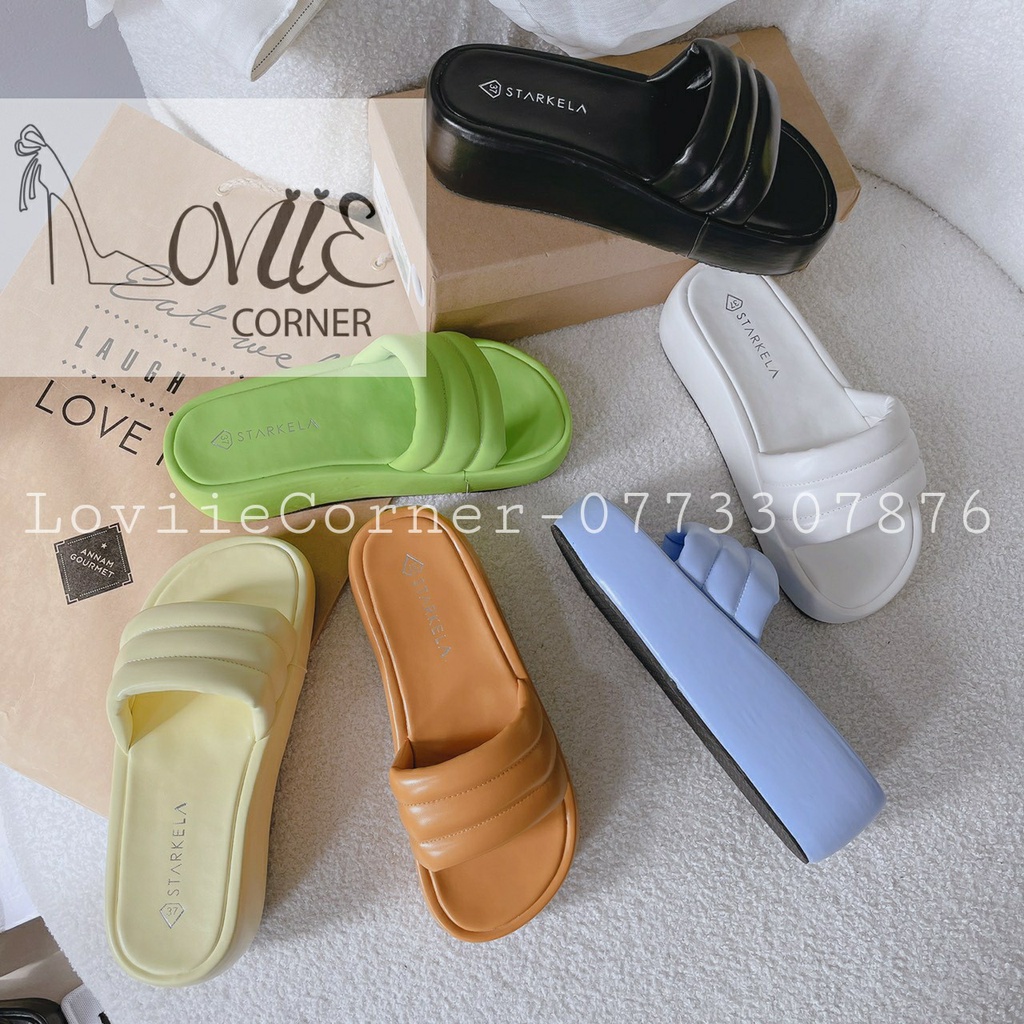 DÉP NỮ LOVIIECORNER - DÉP XUỒNG THỜI TRANG PHONG CÁCH NỮ TÍNH QUAI NGANG BẢN TO ĐẾ BẰNG D220857