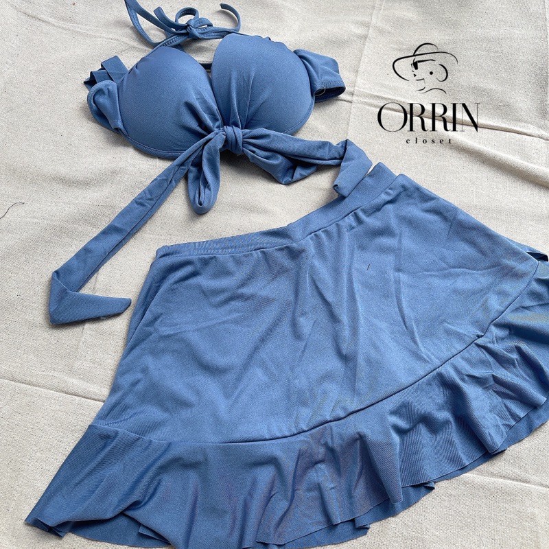 [Có sẵn] Set 3 Mảnh Bikini Đồ Bơi Phối Lưới Váy Tắm Biển ~ ORRIN Closet | BigBuy360 - bigbuy360.vn