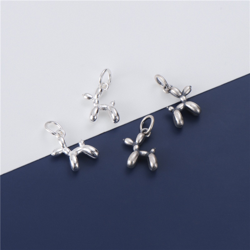 Mặt Dây Chuyền Bạc S925 Hình Chú Chó Và Bong Bóng Xinh Xắn Thời Trang