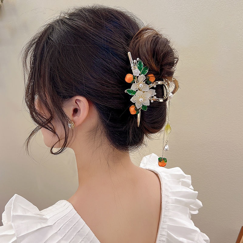 Kẹp Tóc Hoa Đính Ngọc Trai Thanh Lịch Cho Nữ