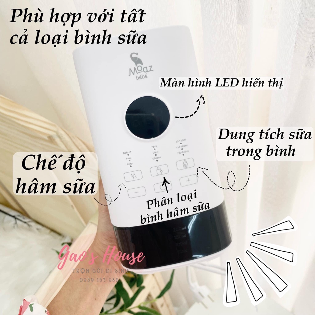 Máy hâm sữa thông minh siêu tốc MOAZ BÉBÉ MB-033