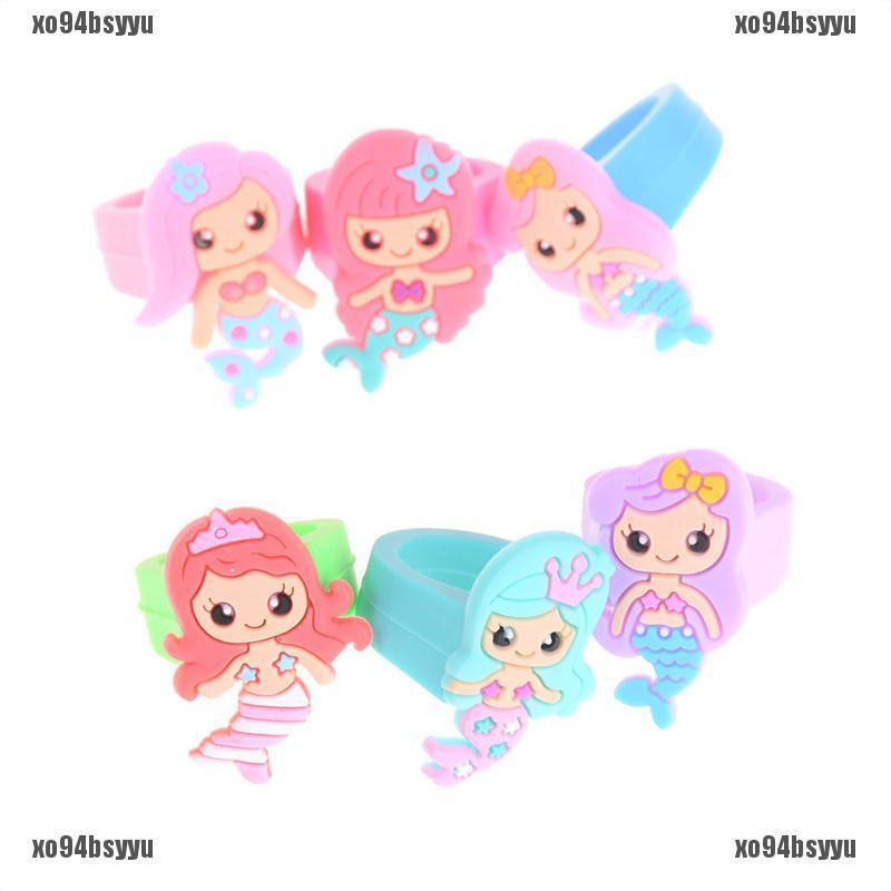 1 Nhẫn Cao Su PVC Hoạt Hình Nàng Tiên Cá xo94bsyyu