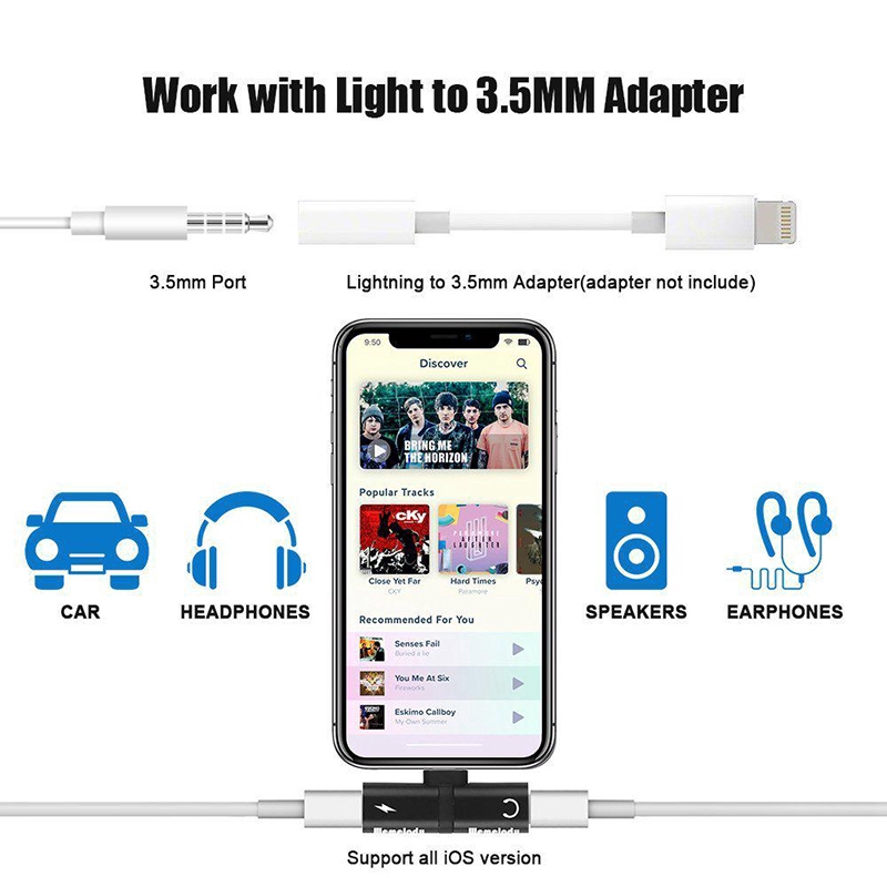 Đầu chuyển đổi jack 8pin sang cổng âm thanh cho thiết bị táo
