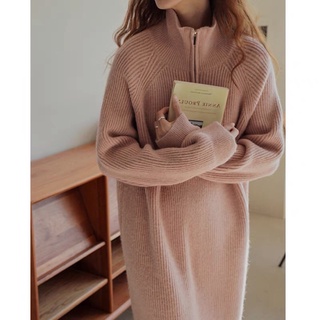 [ORDER] Váy Len Cổ Khoá Dáng Dài