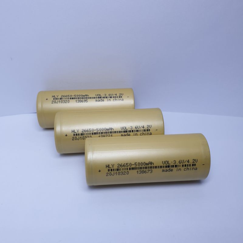 CELL PIN HLY-26650 - 5000mah(5C) - 3.7v XẢ 25A