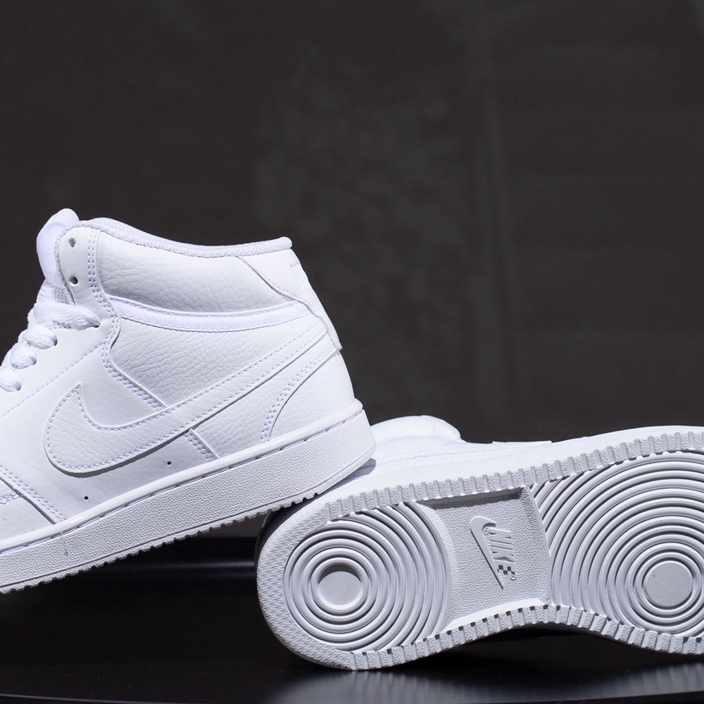 - Giày Nike Court Vision Mid White CD5466 100 - Hàng chính hãng - Voss Authentic