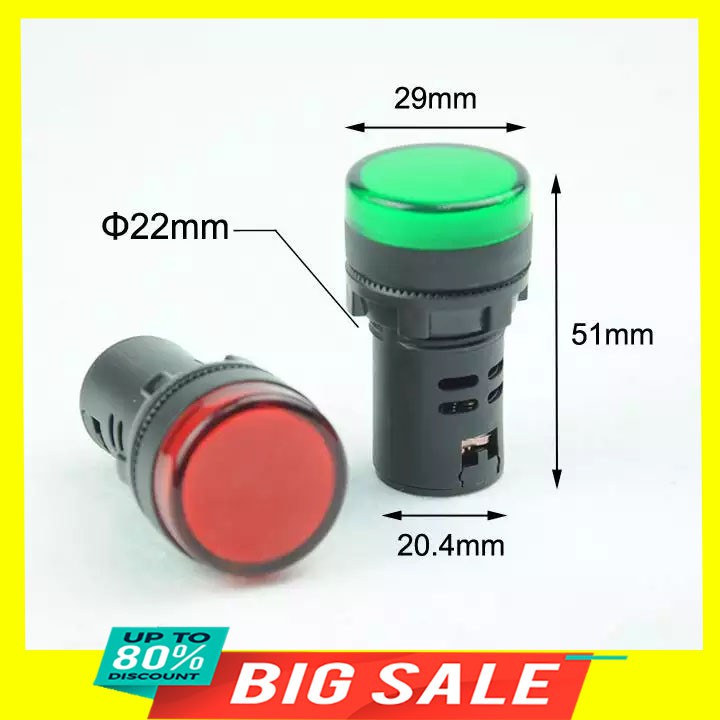 Đèn báo pha phi 22 đèn báo tín hiệu tủ điện