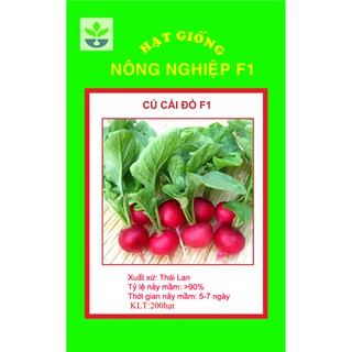 Gói 200 hạt giống củ cải đỏ