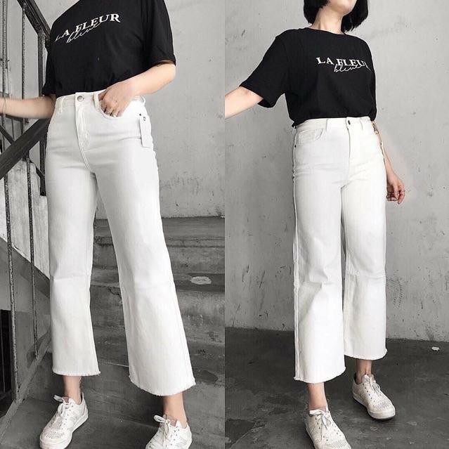 Combo 5 Quần Ống Suông Nữ Trắng Và Đen
