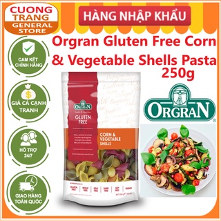 Nui vỏ sò làm từ bắp và rau củ orgran - gluten free corn & vegetable shells - túi 250g