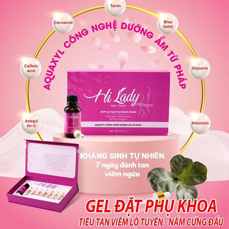 [ MUA 2 TẶNG 2 ]  Mua 2 Gel thụt phụ khoa tặng 1 xịt phụ khoa + 1 DDVS HI LADY