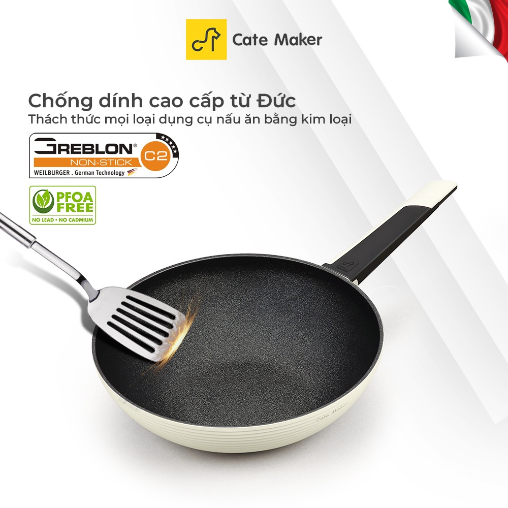 Chảo chống dính đáy từ có nắp, size 28, 30cm JET WHALE SERIES GYL-ML28CB GYL-ML30CB