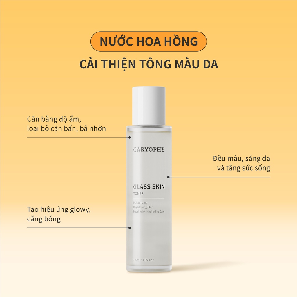 Nước Cân Bằng Dưỡng Sáng Da Caryophy Glass Skin Toner 120ml