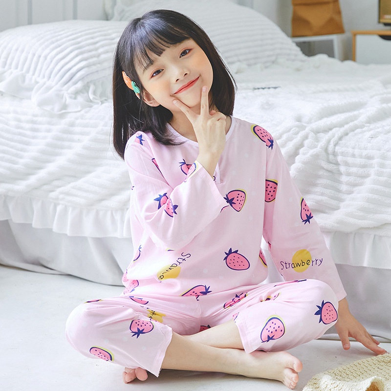 đồ ngủ cho bé gái đồ ngủ trẻ em ngủ trẻ em áo choàngàng hình dễ thương quần áo hoạt hình AKKU