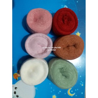Len mohair sợi nhỏ và vừa, cuộn 100g