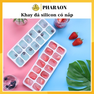 Khay Đá Silicon Khay Làm Đá Có Nắp Đậy 14 Viên Khay Đựng Đá Tủ Lạnh Chống Mùi Tuyệt Đối - PHARAON
